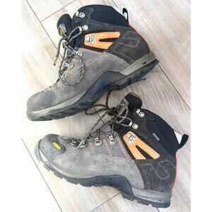Asolo Fugitive Mens Grey Orange Hiking Boots Suede Gore-Tex Size 10.5